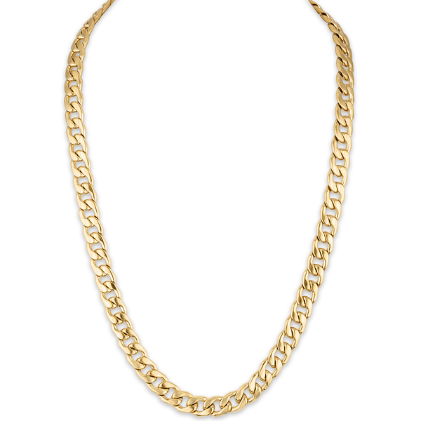 The Men's Corner Cuban Link (11.75mm) 22" Chain Bracelet in 14k Gold Toned Ion-Plated over Stainless Steel