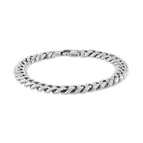 Esquire Sterling Silver Diamond Cut Curb Link Bracelet, 8.50"