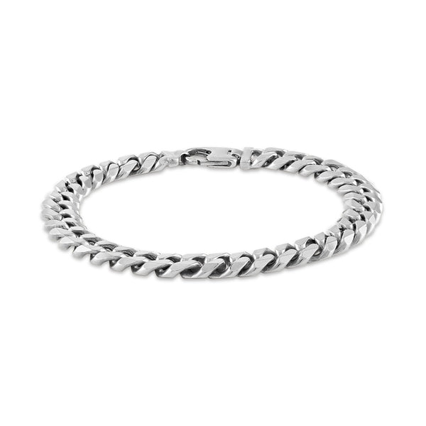 Esquire Sterling Silver Diamond Cut Curb Link Bracelet, 8.50"